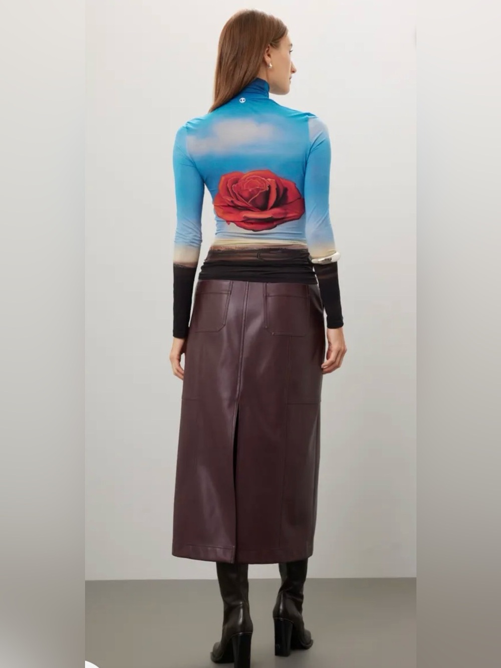 Paco Rabanne Haut Floral Top Size 42 US 10 - Picture 6 of 8